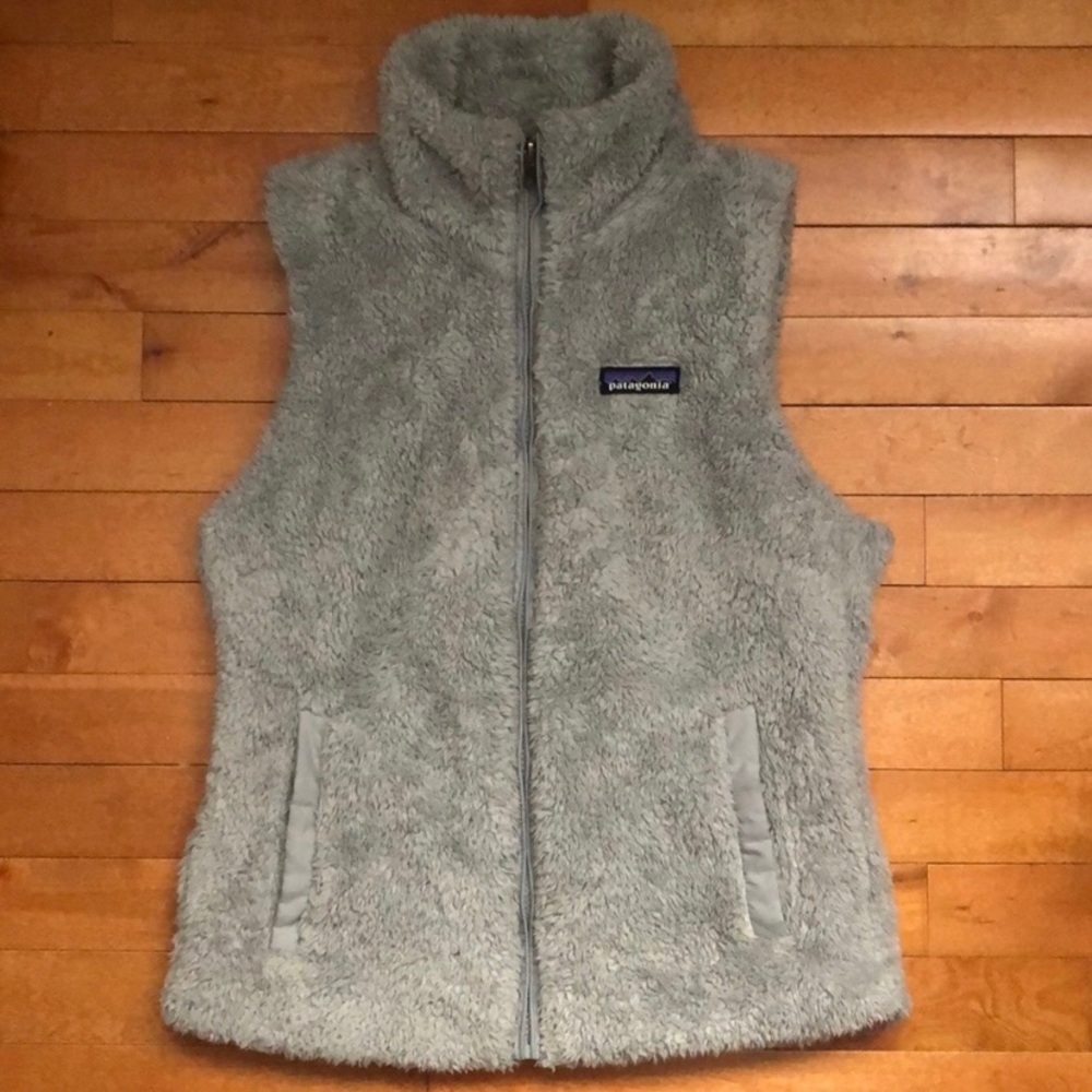 Patagonia Light Gray Sherpa Fleece Vest